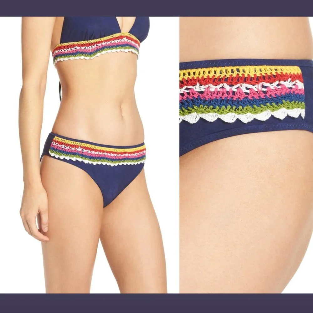 NWT‎ $84 Nanette Lepore Peace Love Charmer Bikini Bottoms [ Small ]
